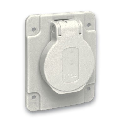 PKN62G - Schneider Electric - PratiKa - pistikupesa NF 65x85mm - 2P+E 10-16 A - IP54 - konn. lat. - hall