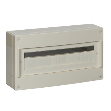 PRA13811 - Schneider Electric - Pragma - 1-row 24-module surface-mounting enclosure - 125A - without door - white