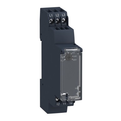 RM17TT00 - Schneider Electric - Harmony, modulaarne multifunktsionaalne 3-faasiline toitekontrolli relee, 5 A, 1 CO, 208...480 V AC