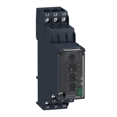 RM22TR33 - Schneider Electric - Harmony Control RM22 - faaside kontrollrelee - 2OF - 380 kuni 480Vac