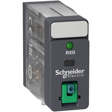 RXG22BD - Schneider Electric - Harmony Relay RXG - liidese relee - pistikupesa - test - LED - 2OF - 5A - 24VDC