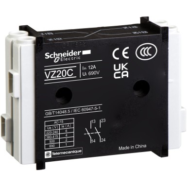 VZ20 - Schneider Electric - TeSys VARIO - lisakontaktplokk - 1 NO + 1 NO