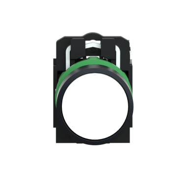 XB5AA11 - Schneider Electric - Vajutusnupp, Harmony XB5, plastikust, lame, valge, 22mm, vedru tagasilöögiga, märgistamata, 1NO