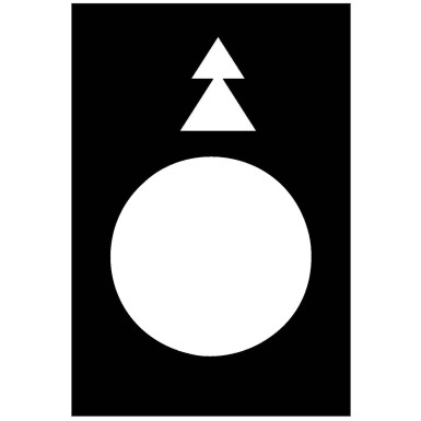 ZB2BY2912 - Schneider Electric - Märgistatud legend, Harmony XAC, nimeplaat, 30 x 40mm, plastik, must, 22mm vajutusnupp, valge märgistatud topeltnoolpea