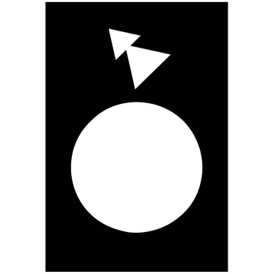 ZB2BY2918 - Schneider Electric - Märgistatud legend, Harmony XAC, nimeplaat, 30 x 40mm, plast, must, 22mm surunupp, valge märgistatud viltune topeltnoolpea