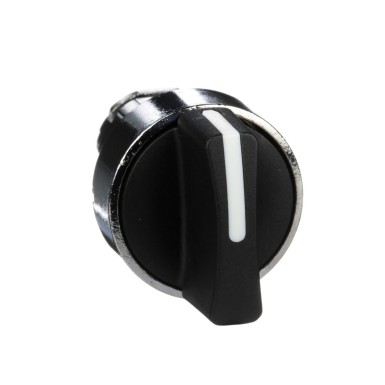 ZB4BD5 - Schneider Electric - Valiklüliti pea, Harmony XB4, metall, must, 22mm, 3 asendit, vedru tagasipöördumine keskele