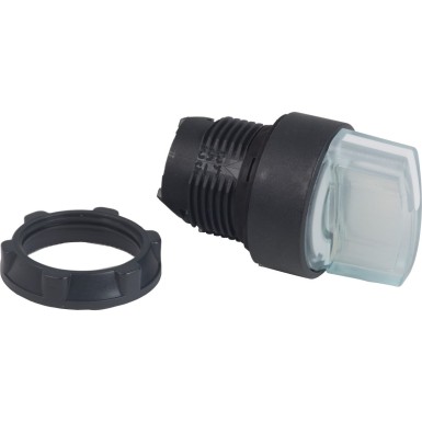 ZB5AK1213 - Schneider Electric - Valiklüliti valgustatud pea, Harmony XB5, tumehall plastik, valge käepide, 22mm, universaalne LED, 2 asendit