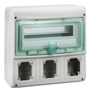 10365 - Kaedra - enclosure - for sockets - 340 x 335 mm - 13 modules - 3 openings - Schneider Electric - Kaedra - enclosure - for sockets - 340 x 335 mm - 13 modules - 3 openings - Schneider Electric - 0