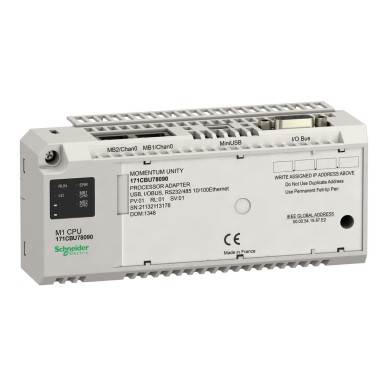 171CBU78090 - Unity M1 protsessor RS232/485 USB I/O-väli - Schneider Electric - Unity M1 protsessor RS232/485 USB I/O-väli - Schneider Electric - 0