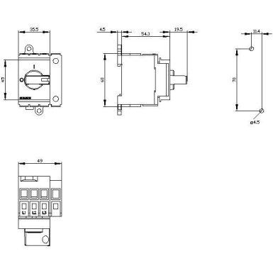 3LD3130-0TL13 - 3LD3 lüliti-disainer, Iu 25 A Üldine lüliti 3-pooluseline + N nimivõimsusega AC-23 A 400V 9,0kW jaoks Paigaldamine jaotuskilpidesse, põhilüliti valimisnupuga punane / kollane. - Siemens - 3LD3 lüliti-disainer, Iu 25 A Üldine lüliti 3-pooluseline + N nimivõimsusega AC-23 A 400V 9,0kW jaoks Paigaldamine jaotuskilpidesse, põhilüliti valimisnupuga punane / kollane. - Siemens - 1