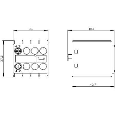 3RH2911-1HA10 - Eespool asuv abilüliti, 1 NO Voolutee 1 NO 3RH ja 3RT kruviklemmile .3/.4 - Siemens - Eespool asuv abilüliti, 1 NO Voolutee 1 NO 3RH ja 3RT kruviklemmile .3/.4 - Siemens - 2