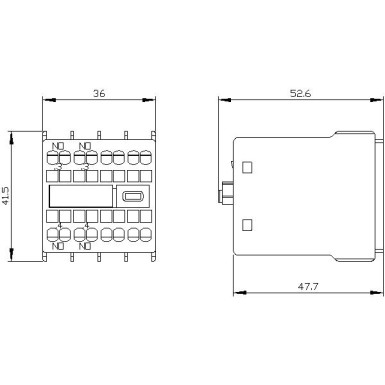 3RH2911-2HA20 - Eespool asuv abilüliti, 2 NO Voolurada 1 NO, 1 NO 3RH ja 3RT vedrustusklemmile .3/ - Siemens - Eespool asuv abilüliti, 2 NO Voolurada 1 NO, 1 NO 3RH ja 3RT vedrustusklemmile .3/ - Siemens - 2