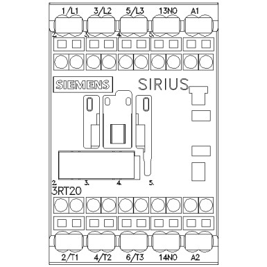 3RT2016-2AB01 - Toitekontaktor, AC-3 9 A, 4 kW / 400 V 1 NO, 24 V AC, 50 / 60 Hz, 3-pooluseline, suurus S00 Vedrusterminal - Siemens - Toitekontaktor, AC-3 9 A, 4 kW / 400 V 1 NO, 24 V AC, 50 / 60 Hz, 3-pooluseline, suurus S00 Vedrusterminal - Siemens - 2