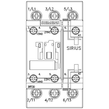 3RT2024-1AB00 - Toitekontaktor, AC-3 12 A, 5,5 kW / 400 V 1 NO + 1 NC, 24 V AC, 50 Hz 3-pooluseline, suurus S0 kruviterminaalid - Siemens - Toitekontaktor, AC-3 12 A, 5,5 kW / 400 V 1 NO + 1 NC, 24 V AC, 50 Hz 3-pooluseline, suurus S0 kruviterminaalid - Siemens - 3