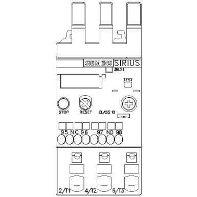 3RU2126-1CC0 - Ülekoormusrelee 1,8...2,5 A Termiline Mootori kaitseks Suurus S0, klass 10 Kontaktori paigaldus Peamine ci - Siemens - Ülekoormusrelee 1,8...2,5 A Termiline Mootori kaitseks Suurus S0, klass 10 Kontaktori paigaldus Peamine ci - Siemens - 1