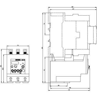 3RU2146-4HB0 - Ülekoormusrelee 36...50 A Termiline Mootori kaitseks Suurus S3, klass 10 Kontaktori paigaldus Peakontaktorile - Siemens - Ülekoormusrelee 36...50 A Termiline Mootori kaitseks Suurus S3, klass 10 Kontaktori paigaldus Peakontaktorile - Siemens - 2