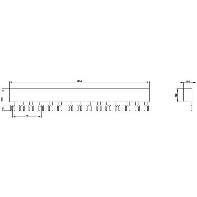 3RV1915-1DB - 3-faasilised ühendussiinid Moodulkaugus 45 mm 5 lüliti jaoks Kahvlikujulised ühendused - Siemens - 3-faasilised ühendussiinid Moodulkaugus 45 mm 5 lüliti jaoks Kahvlikujulised ühendused - Siemens - 1