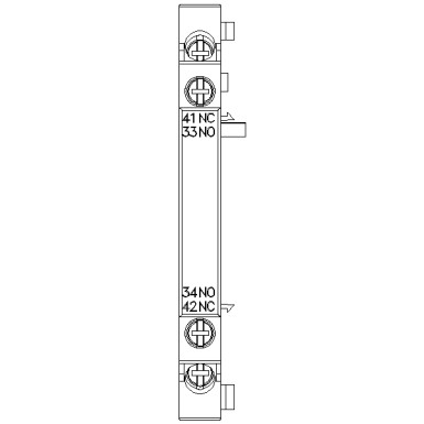 3RV2901-1A - Küljele paigaldatav abilüliti 1 NO+1 NC kruviklemm kaitselüliti 3RV2 jaoks. - Siemens - Küljele paigaldatav abilüliti 1 NO+1 NC kruviklemm kaitselüliti 3RV2 jaoks. - Siemens - 3