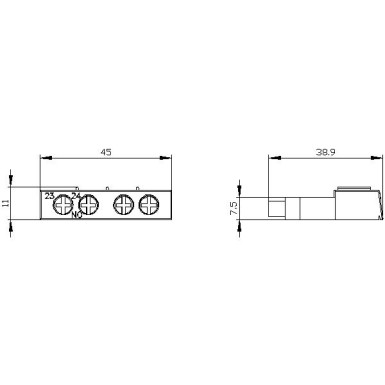 3RV2901-1F - Abilüliti ristlüliti 2 NO, kruviklemm kaitselüliti 3RV2 jaoks. - Siemens - Abilüliti ristlüliti 2 NO, kruviklemm kaitselüliti 3RV2 jaoks. - Siemens - 2