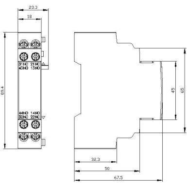 3RV2901-1J - Abilülitit saab paigaldada küljele 2 NO+2 NC kruviklemmiga kaitselüliti 3RV2 jaoks. - Siemens - Abilülitit saab paigaldada küljele 2 NO+2 NC kruviklemmiga kaitselüliti 3RV2 jaoks. - Siemens - 5