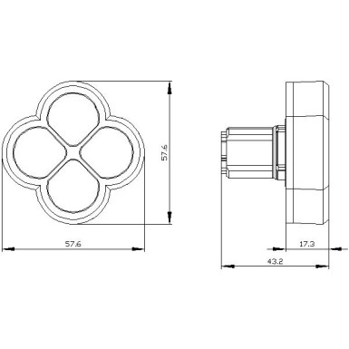 3SU1000-3FB11-0AA0 - Nelipoolne surunupp, 22 mm, ümmargune, plastik, must, nupud, lamedad - Siemens - Nelipoolne surunupp, 22 mm, ümmargune, plastik, must, nupud, lamedad - Siemens - 0