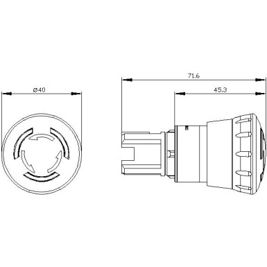 3SU1001-1HB20-0AA0 - EMERGENCY STOP seenenupp, valgustatav, 22 mm, ümmargune, plastik, punane, 40 mm, positiivse lukustusega. - Siemens - EMERGENCY STOP seenenupp, valgustatav, 22 mm, ümmargune, plastik, punane, 40 mm, positiivse lukustusega. - Siemens - 2