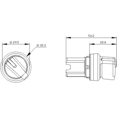 3SU1002-2BC20-0AA0 - Valiklüliti, valgustatav, 22 mm, ümmargune, plastist, punane, valikulüliti, lühike, 2 lülitusasendit - Siemens - Valiklüliti, valgustatav, 22 mm, ümmargune, plastist, punane, valikulüliti, lühike, 2 lülitusasendit - Siemens - 1