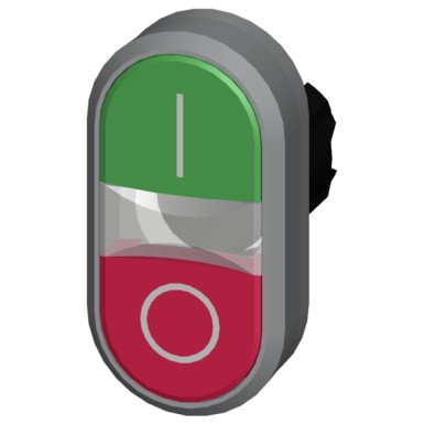 3SU1030-3AB42-0AK0 - Kaksiknupp, 22 mm, ümmargune, plastist, metallist esirõngaga, roheline: I, punane: O, surunupud, lamedad - Siemens - Kaksiknupp, 22 mm, ümmargune, plastist, metallist esirõngaga, roheline: I, punane: O, surunupud, lamedad - Siemens - 1