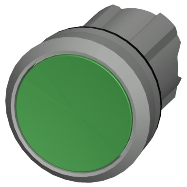 3SU1050-0AB40-0AA0 - Surunupp, 22 mm, ümmargune, metall, läikiv, roheline, surunupp, lame hetkekontakt tüüp - Siemens - Surunupp, 22 mm, ümmargune, metall, läikiv, roheline, surunupp, lame hetkekontakt tüüp - Siemens - 0