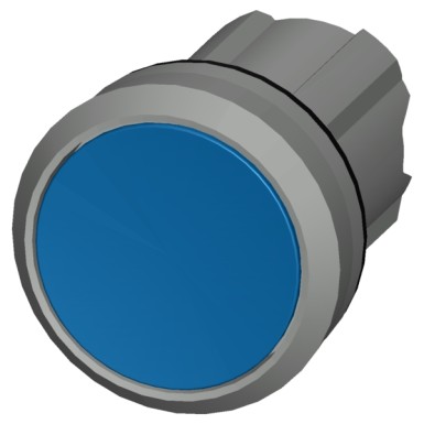 3SU1050-0AB50-0AA0 - Surunupp, 22 mm, ümmargune, metall, läikiv, sinine, surunupp, lame hetkekontakt tüüp - Siemens - Surunupp, 22 mm, ümmargune, metall, läikiv, sinine, surunupp, lame hetkekontakt tüüp - Siemens - 1