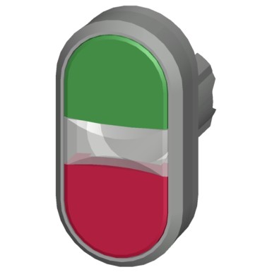 3SU1050-3AB42-0AA0 - Kaksiknupp, 22 mm, ümmargune, metall, läikiv, roheline, punane, surunupud, lamedad - Siemens - Kaksiknupp, 22 mm, ümmargune, metall, läikiv, roheline, punane, surunupud, lamedad - Siemens - 0