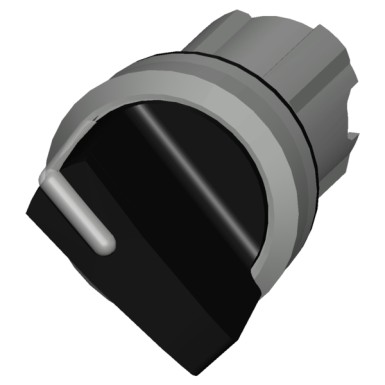 3SU1052-2BC10-0AA0 - Valiklüliti valgustatav, 22 mm, ümmargune, metall, läikiv, must, Valiklüliti lühike, 2 lüliti positsiooni - Siemens - Valiklüliti valgustatav, 22 mm, ümmargune, metall, läikiv, must, Valiklüliti lühike, 2 lüliti positsiooni - Siemens - 1