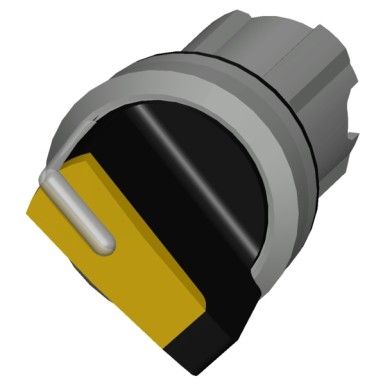 3SU1052-2BC30-0AA0 - Valikulüliti, valgustatav, 22 mm, ümmargune, metall, läikiv, kollane, valikulüliti, lühike, 2 lüliti p - Siemens - Valikulüliti, valgustatav, 22 mm, ümmargune, metall, läikiv, kollane, valikulüliti, lühike, 2 lüliti p - Siemens - 1