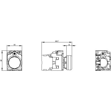 3SU1100-0AB10-1BA0 - Surunupp, 22 mm, ümmargune, plastikust, must, surunupp, lame, hetkekontakt, hoidikuga, 1 N - Siemens - Surunupp, 22 mm, ümmargune, plastikust, must, surunupp, lame, hetkekontakt, hoidikuga, 1 N - Siemens - 4