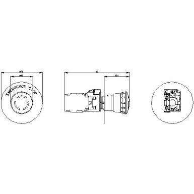 3SU1100-1HB20-1FG0 - EMERGENCY STOP seenenupp, 22 mm, ümmargune, plastist, punane, 40 mm, positiivse lukustusega, vastavalt EN-le. - Siemens - EMERGENCY STOP seenenupp, 22 mm, ümmargune, plastist, punane, 40 mm, positiivse lukustusega, vastavalt EN-le. - Siemens - 0