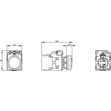 3SU1102-6AA20-1AA0 - Kontrolltuled, 22 mm, ümmargune, plastik, punane, lääts, sile, hoidjaga, LED-moodul, integreeritud - Siemens - Kontrolltuled, 22 mm, ümmargune, plastik, punane, lääts, sile, hoidjaga, LED-moodul, integreeritud - Siemens - 3