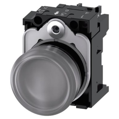 3SU1102-6AA70-1AA0 - Kontrolltuled, 22 mm, ümmargune, plastik, läbipaistev, lääts, sile, koos hoidjaga, LED-moodul, koos integrati - Siemens - Kontrolltuled, 22 mm, ümmargune, plastik, läbipaistev, lääts, sile, koos hoidjaga, LED-moodul, koos integrati - Siemens - 1