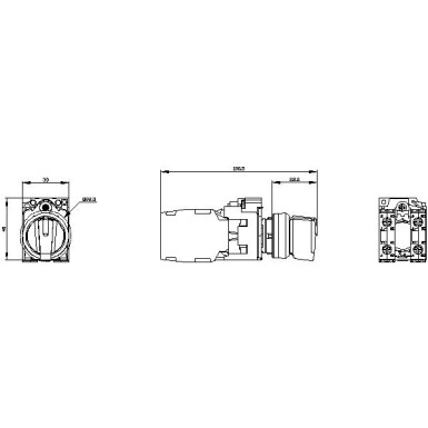 3SU1130-2BM60-1NA0 - Valiklüliti, valgustatav, 22 mm, ümmargune, plastikust metallotsarõngaga, valge, valiklüliti, s - Siemens - Valiklüliti, valgustatav, 22 mm, ümmargune, plastikust metallotsarõngaga, valge, valiklüliti, s - Siemens - 2