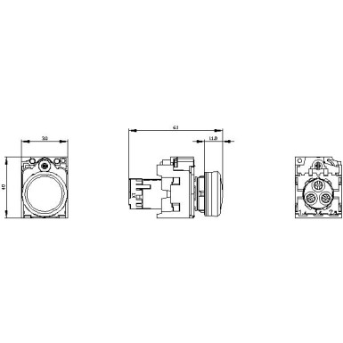 3SU1251-6AB00-1AA0 - Kontrolltuled, kompaktne, 22 mm, ümmargune, metall, kollane, lääts, sile, koos hoidjaga, tööpinge - Siemens - Kontrolltuled, kompaktne, 22 mm, ümmargune, metall, kollane, lääts, sile, koos hoidjaga, tööpinge - Siemens - 1