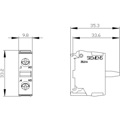 3SU1400-2AA10-1BA0 - Kontaktmoodul 1 kontaktelemendiga, 1 NO, kruviklemm, põrandale paigaldamiseks, minimaalne tellimus - Siemens - Kontaktmoodul 1 kontaktelemendiga, 1 NO, kruviklemm, põrandale paigaldamiseks, minimaalne tellimus - Siemens - 1