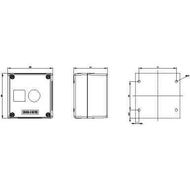 3SU1801-0AA00-0AB1 - Juhtimisseadmete korpus, 22 mm, ümmargune, korpuse materjal plast, korpuse ülemine osa hall, 1 - Siemens - Juhtimisseadmete korpus, 22 mm, ümmargune, korpuse materjal plast, korpuse ülemine osa hall, 1 - Siemens - 0