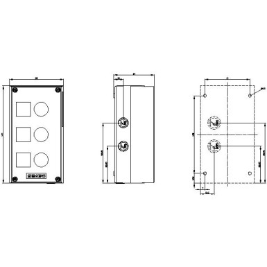 3SU1803-0AA00-0AB1 - Juhtimisseadmete korpus, 22 mm, ümmargune, korpuse materjal plastik, korpuse ülemine osa hall, 3 - Siemens - Juhtimisseadmete korpus, 22 mm, ümmargune, korpuse materjal plastik, korpuse ülemine osa hall, 3 - Siemens - 1