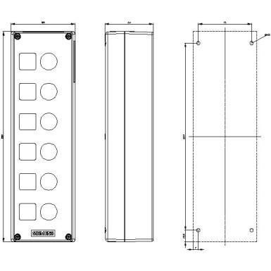 3SU1806-0AA00-0AB1 - Juhtimisseadmete korpus, 22 mm, ümmargune, korpuse materjal plastik, korpuse ülemine osa hall, 6 - Siemens - Juhtimisseadmete korpus, 22 mm, ümmargune, korpuse materjal plastik, korpuse ülemine osa hall, 6 - Siemens - 1