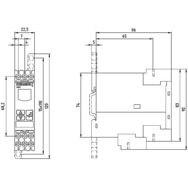 3UG4617-1CR20 - Digitaalne jälgimisrelee 3-faasiline toitepinge automaatne faasijärjestuse korrigeerimine Faasiviga 3 x 1 - Siemens - Digitaalne jälgimisrelee 3-faasiline toitepinge automaatne faasijärjestuse korrigeerimine Faasiviga 3 x 1 - Siemens - 1