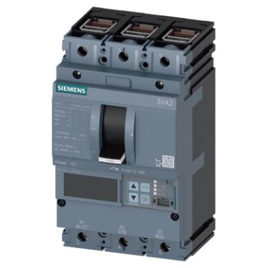 3VA2010-7KQ36-0AA0 - 3VA20, In 100 A, Icu 110 kA / 415 V, ülevooluvabastusega ETU860 (LSIG), Ir 40 ч 100 A, Isd (0,6 ч 10)x In, Ii (1,5 ч 12)x In, Ig (0,2 ч 1)x In, tg 0,05/0,8 s, 3-pooluseline, klambriklemmid - OEZ - 3VA20, In 100 A, Icu 110 kA / 415 V, ülevooluvabastusega ETU860 (LSIG), Ir 40 ч 100 A, Isd (0,6 ч 10)x In, Ii (1,5 ч 12)x In, Ig (0,2 ч 1)x In, tg 0,05/0,8 s, 3-pooluseline, klambriklemmid - OEZ - 0