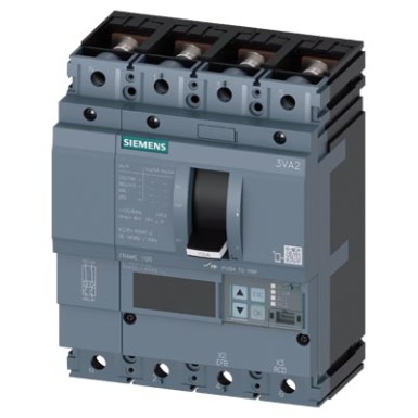 3VA2010-7KQ42-0AA0 - 3VA20, In 100 A, Icu 110 kA / 415 V, ülevooluvabastusega ETU860 (LSIG), Ir 40 ч 100 A, Isd (0,6 ч 10)x In, Ii (1,5 ч 12)x In, Ig (0,2 ч 1)x In, tg 0,05/0,8 s, 4-pooluseline, eesmine ühendusviimistlus - OEZ - 3VA20, In 100 A, Icu 110 kA / 415 V, ülevooluvabastusega ETU860 (LSIG), Ir 40 ч 100 A, Isd (0,6 ч 10)x In, Ii (1,5 ч 12)x In, Ig (0,2 ч 1)x In, tg 0,05/0,8 s, 4-pooluseline, eesmine ühendusviimistlus - OEZ - 0