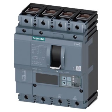 3VA2010-7KQ46-0AA0 - 3VA20, In 100 A, Icu 110 kA / 415 V, ülevooluvabastusega ETU860 (LSIG), Ir 40 ч 100 A, Isd (0,6 ч 10)x In, Ii (1,5 ч 12)x In, Ig (0,2 ч 1)x In, tg 0,05/0,8 s, 4-pooluseline, klambriklemmid - OEZ - 3VA20, In 100 A, Icu 110 kA / 415 V, ülevooluvabastusega ETU860 (LSIG), Ir 40 ч 100 A, Isd (0,6 ч 10)x In, Ii (1,5 ч 12)x In, Ig (0,2 ч 1)x In, tg 0,05/0,8 s, 4-pooluseline, klambriklemmid - OEZ - 0