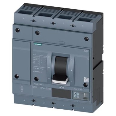 3VA2510-5JP42-0AA0 - 3VA25, In 1000 A, Icu 55 kA / 415 V, overcurrent release ETU550 (LSI), Ir 400 ÷ 1000 A, Ii (1,5 ÷ 10)x In, Isd (0,6 ÷ 10)x In, 4-pole, front connection - OEZ - 3VA25, In 1000 A, Icu 55 kA / 415 V, overcurrent release ETU550 (LSI), Ir 400 ÷ 1000 A, Ii (1,5 ÷ 10)x In, Isd (0,6 ÷ 10)x In, 4-pole, front connection - OEZ - 1