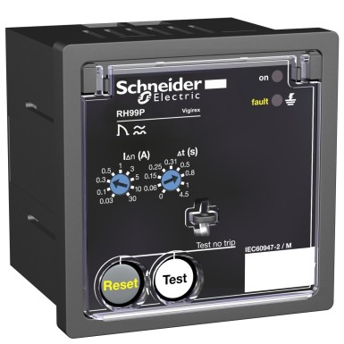 56270 - Jääkvoolukaitserelee, VigiPacT RH99P, 30 mA-30 A, 12/24 VAC 50/60 Hz, 12/48 VDC, esipaneelile paigaldamine - Schneider Electric - Jääkvoolukaitserelee, VigiPacT RH99P, 30 mA-30 A, 12/24 VAC 50/60 Hz, 12/48 VDC, esipaneelile paigaldamine - Schneider Electric - 0