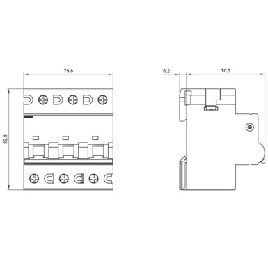 5SP4380-7 - Minikaitselüliti 400 V 10kA, 3-pooluseline, C, 80 A, D=70 mm - Siemens - Minikaitselüliti 400 V 10kA, 3-pooluseline, C, 80 A, D=70 mm - Siemens - 1